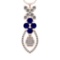 19.90Ctw VS/SI1 Blue Sapphire and Diamond 14K Rose Gold Necklace(ALL DIAMON