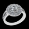 2.21 Ctw VS/SI1 Diamond Prong Set 10K White Gold Engagement Ring (ALL DIAMO