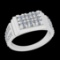 1.10 Ctw VS/SI1 Diamond 10k white Gold Engagement Ring (ALL DIAMOND ARE LAB