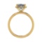 2.59 Ctw VS/SI1 Diamond 14k Yellow Gold Hiden Halo Engagement Ring (ALL DIA