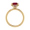 2.59 Ctw VS/SI1 Ruby and Diamond 14k Yellow Gold Engagement Ring (ALL DIAMO