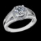 1.50 Ctw VS/SI1 Diamond 18K White Gold Engagement Ring