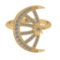 0.62 Ctw SI2/SI1 Diamond Prong Set 14k Yellow Gold Engagement Ring (ALL DIA