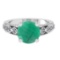 3.32 Ctw VS/SI1 Emerald and Diamond 14k white Gold Engagement Ring (ALL DIA