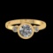 0.91 Ctw VS/SI1 Diamond Prong Set 10K Yellow Gold Engagement Ring (ALL DIAM