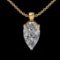 3.58 Ctw VS/SI1 Diamond Style 14 K Yellow Gold Solitaire Necklace(ALL DIAMO