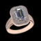 2.91 Ctw VS/SI1 Diamond Style 14 K Rose Gold Engagement Ring (ALL DIAMOND A