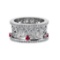 1.79 Ctw VS/SI1 Ruby and Diamond 14k white Gold Engagement Ring (ALL DIAMON