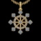 2.45 Ctw VS/SI1 Diamond 10k Yellow Gold Christmas Theme Pandant (ALL DIAMON