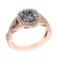 2.12 Ctw VS/SI1 Diamond 14k Rose Gold Engagement Ring