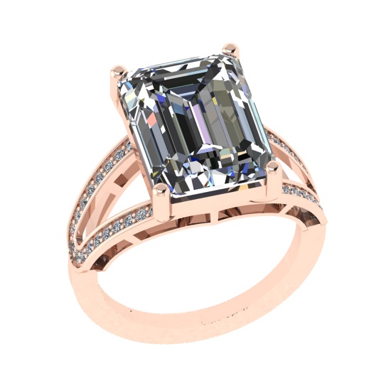 3.25 Ctw VS/SI1 Diamond 14k Rose Gold Engagement Ring (ALL DIAMOND ARE LAB