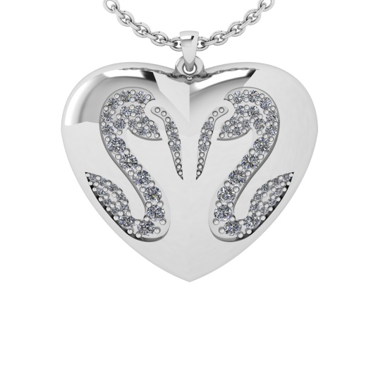 0.36 Ctw VS/SI1 Diamond 14k white Gold Pendant (ALL DIAMOND ARE LAB GROWN)