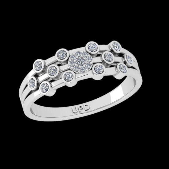 0.23 Ctw VS/SI1 Diamond 10k white Gold Engagement Ring (ALL DIAMOND ARE LAB