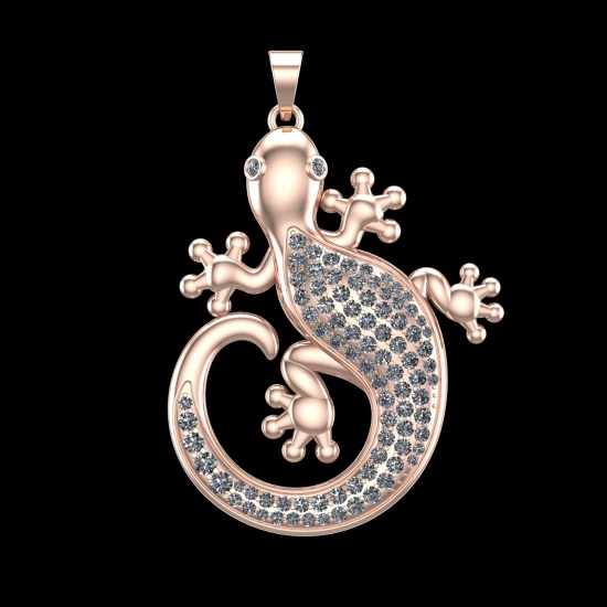 2.63 Ctw VS/SI1 Diamond 10k Rose Gold Pandant (ALL DIAMOND ARE LAB GROWN )