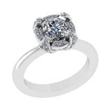 1.37 Ctw VS/SI1 Diamond 14k white Gold Engagement Ring (ALL DIAMOND ARE LAB