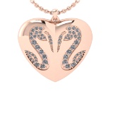0.36 Ctw VS/SI1 Diamond 14k Rose Gold Pendant (ALL DIAMOND ARE LAB GROWN)