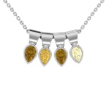 1.20 Ctw VS/SI1 Fancy NaturalYellow Brown Diamond 14K White Gold Pendant Ne