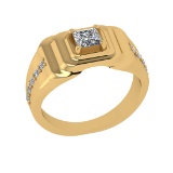 0.54 Ctw VS/SI1 Diamond 10K Yellow Gold Engagement Ring (ALL DIAMOND ARE LA