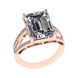 3.25 Ctw VS/SI1 Diamond 14k Rose Gold Engagement Ring (ALL DIAMOND ARE LAB