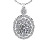 2.69 Ctw VS/SI1 Diamond 10K White Gold Pendant (ALL DIAMOND ARE LAB GROWN)