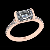 1.99 Ctw VS/SI1 Diamond 10k Rose Gold Engagement Ring (ALL DIAMOND ARE LAB