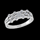 0.23 Ctw VS/SI1 Diamond 10k white Gold Engagement Ring (ALL DIAMOND ARE LAB