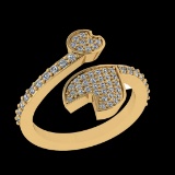 0.51 Ctw VS/SI1 Diamond 10k Yellow Gold Engagement Ring ( (ALL DIAMOND ARE