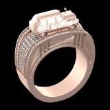 1.07 Ctw VS/SI1 Diamond 10k Rose Gold Engagement Ring ( (ALL DIAMOND ARE LA