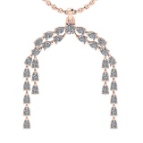 8.00 Ctw VS/SI1 Diamond 10K Rose Gold Pendant (ALL DIAMOND ARE LAB GROWN) (