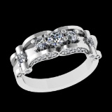 1.03 Ctw VS/SI1 Diamond 10k white Gold Engagement Ring (ALL DIAMOND ARE LAB