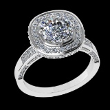 2.59 Ctw VS/SI1 Diamond 14 K White Gold Engagement Ring (ALL DIAMOND ARE LA