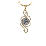3.20 Ctw VS.SI1 (ALL DIAMOND ARE LAB GROWN ) Diamond 14k Yellow Gold Neckla