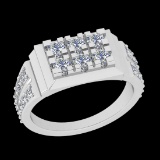 1.10 Ctw VS/SI1 Diamond 10k white Gold Engagement Ring (ALL DIAMOND ARE LAB