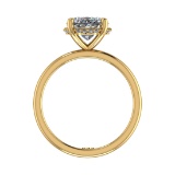 2.59 Ctw VS/SI1 Diamond 14k Yellow Gold Hiden Halo Engagement Ring (ALL DIA