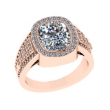 3.28 Ctw VS/SI1 Diamond 14k Rose Gold Engagement Ring