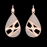 0.54 Ctw VS/SI1 Diamond 10k Rose Gold Pandant Necklace (ALL DIAMOND ARE LAB