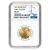 Certified American $10 Gold Eagle 2016 MS70 NGC Early Releases