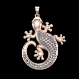 2.63 Ctw VS/SI1 Diamond 10k Rose Gold Pandant (ALL DIAMOND ARE LAB GROWN )