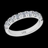 0.99 Ctw VS/SI1 Diamond 10k White Gold Eternity Band Ring (ALL DIAMOND ARE