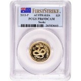 Australia 1/4 Ounce Gold PF Snake 2013 PR69 PCGS