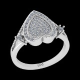 0.40 Ctw VS/SI1 Diamond 10k White Gold Engagement Ring (ALL DIAMOND ARE LAB