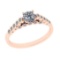 0.80 Ctw SI2/SI1 Diamond 14k Rose Gold Engagement Ring (ALL DIAMOND ARE LAB