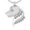 0.42 Ctw SI2/SI1 Diamond 14k white Gold Pendant (ALL DIAMOND ARE LAB GROWN)