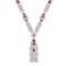 10.25 Ctw VS/SI1 Ruby and Diamond 14k Rose Gold Necklace ALL DIAMOND ARE LA