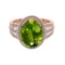 5.60 Ctw VS/SI1 Peridot And Diamond 14K Rose Gold Engagement Ring( ALL DIAM