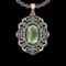 20.23 Ctw VS/SI1 Green Amethyst And Diamond 14K Rose Gold Necklace( ALL DIA
