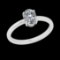 1.00 Ctw VS/SI1 Diamond Style 14 K White Gold Solitaire Ring (ALL DIAMOND A