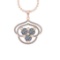 1.11 Ctw VS/SI1 Diamond 14K Rose Gold Necklace (ALL DIAMOND ARE LAB GROWN )
