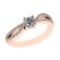 0.73 Ctw SI1/SI2 Diamond 14k Rose Gold Engagement Ring (ALL DIAMOND ARE LAB