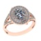 2.65 Ctw VS/SI1 Diamond Prong Set 14k Rose Gold Engagement Ring (ALL DIAMON